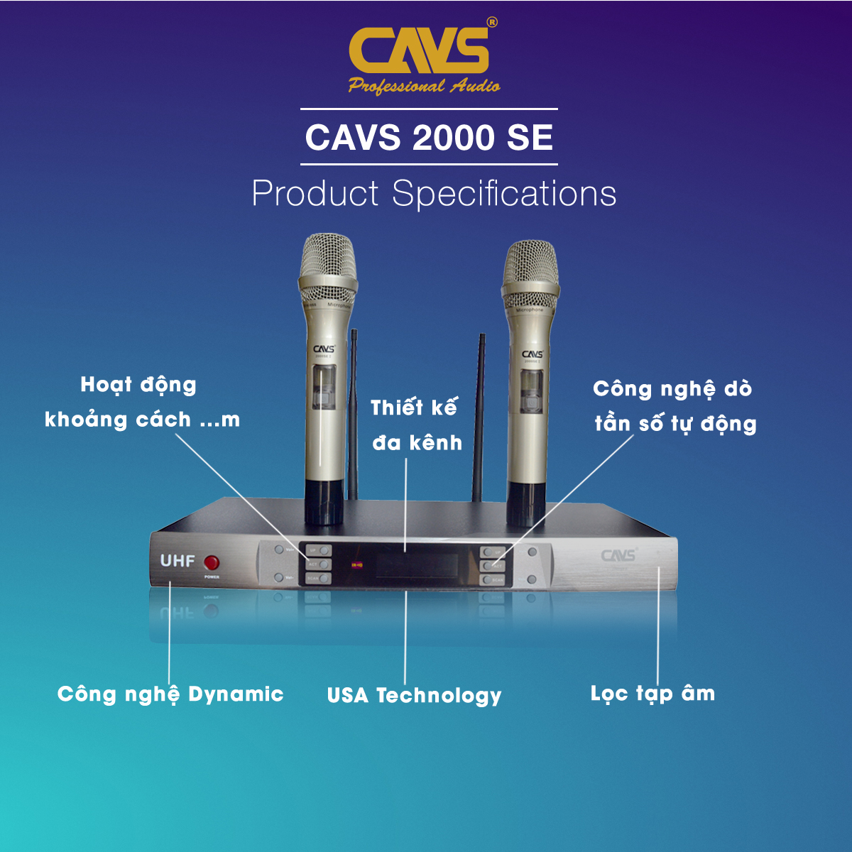 Micro Không Dây Karaoke Cavs 2000se Ii Micro Không Dây Karaoke Cavs 2000se Ii
