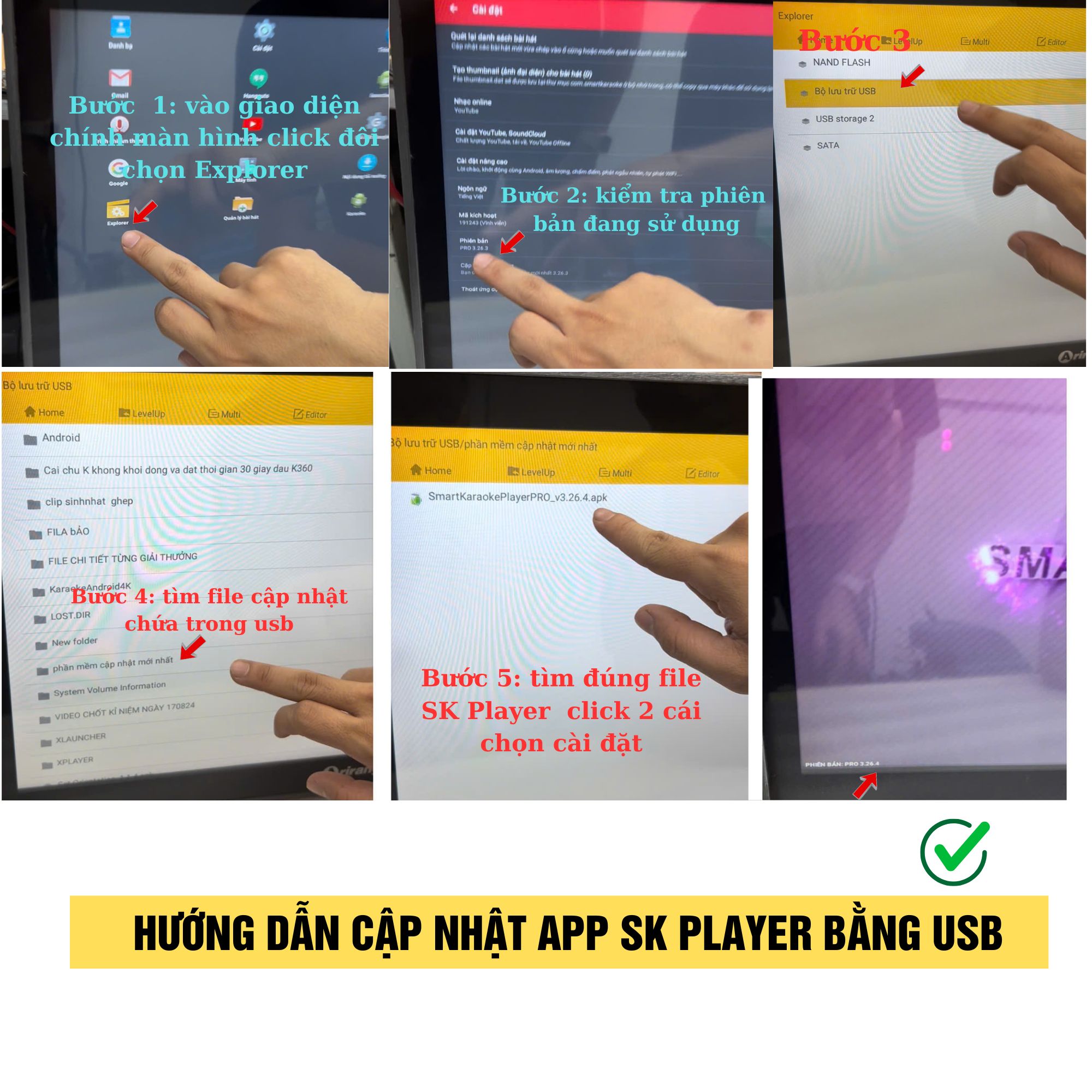 Cập Nhật App Bằng Usb